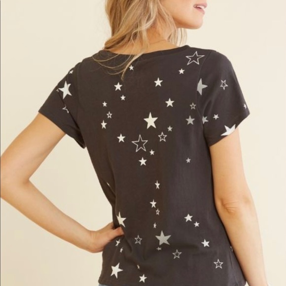 Chaser Star V-Neck Tee - Color Black and White Size Small - Picture 2 of 8